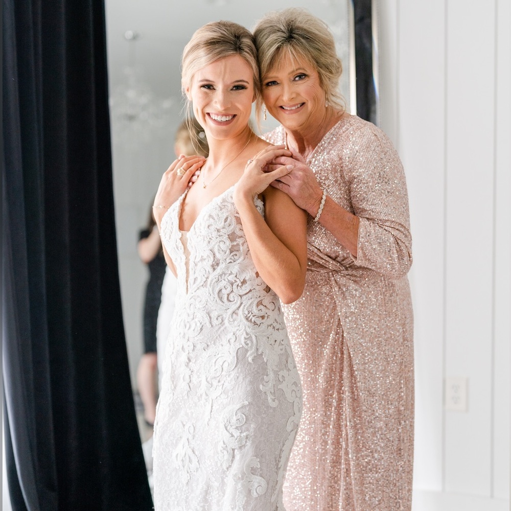 Mother of the Bride/Mother of the Groom Alex Evenings Blush Sequins Dress